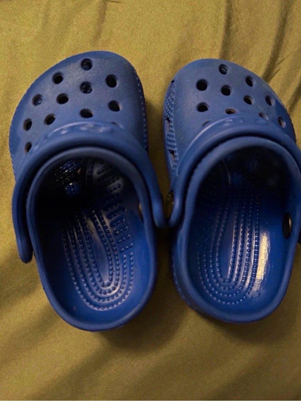 CROCS Kids Blue Classic Clog with Heel Strap